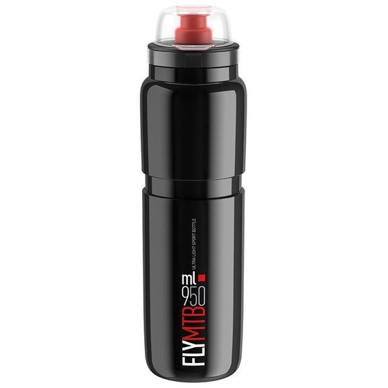 Bidon ELITE Fly MTB Black Red logo 950 ml