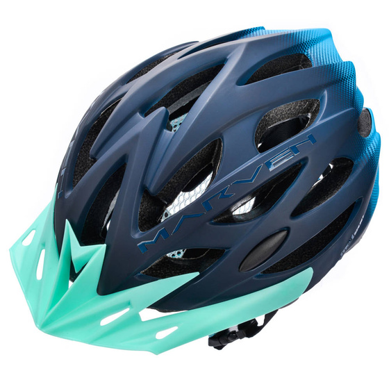 KASK ROWEROWY METEOR MARVEN 2 REGULOWANY  granat/niebieski