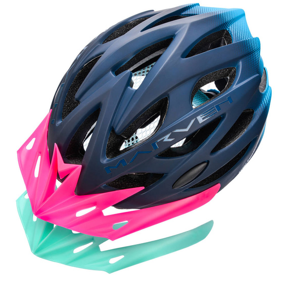 KASK ROWEROWY METEOR MARVEN 2 REGULOWANY  granat/niebieski