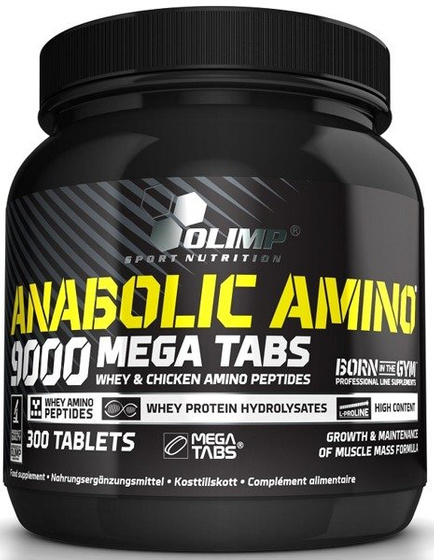 OLIMP ANABOLIC AMINO 9000 mega tabs proteiny # 300 kapsułek