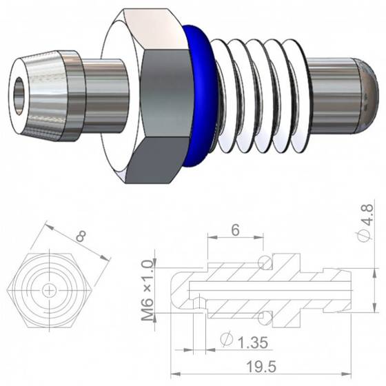 Śruba do odpowietrzania hamulców SHIMANO M6x1.0